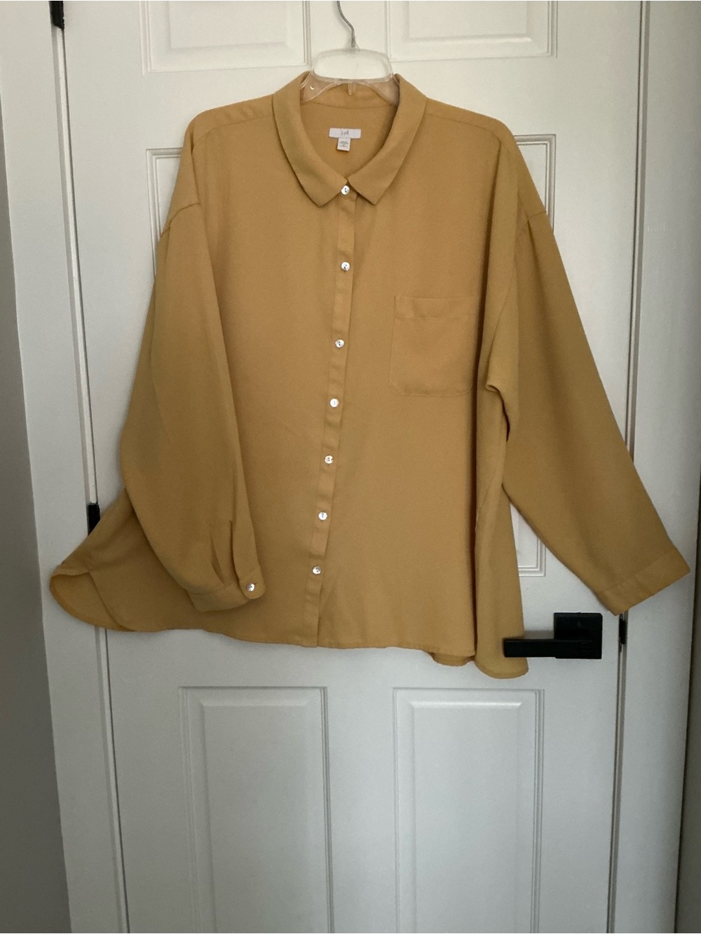 J. Jill Oversized Golden Yellow Button-Up Shirt
